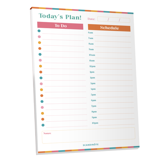 Scandinote A5 Daily Planner Pad and To Do List