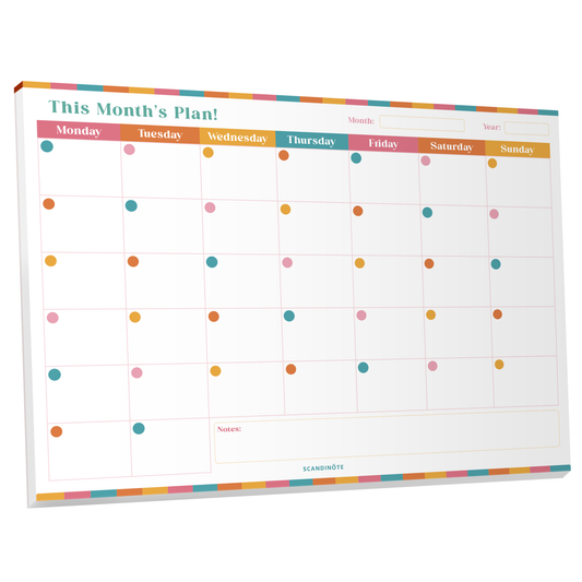 Scandinote A4 Monthly Planner Pad