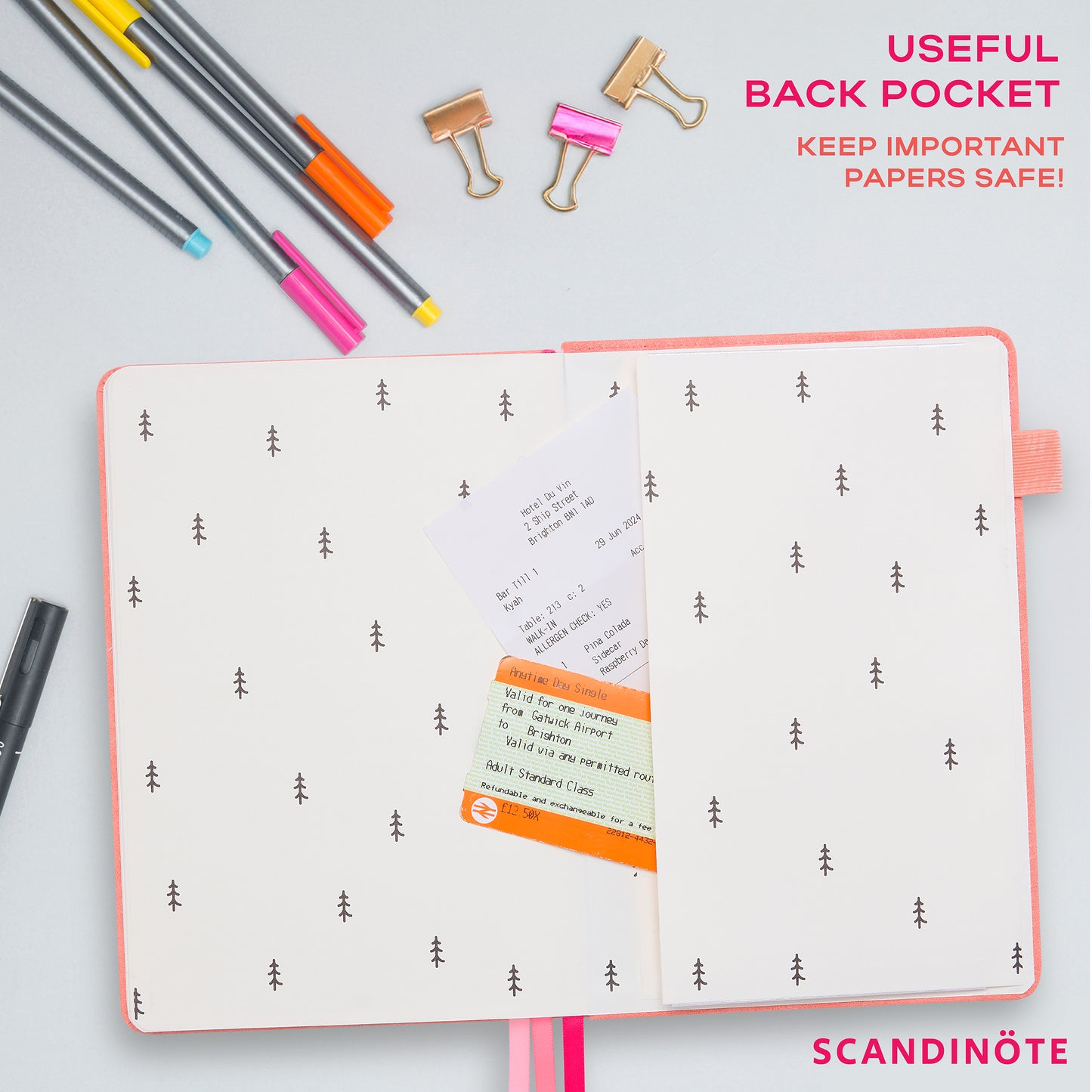 Scandinote A5 Bullet Dotted Journal - Pink