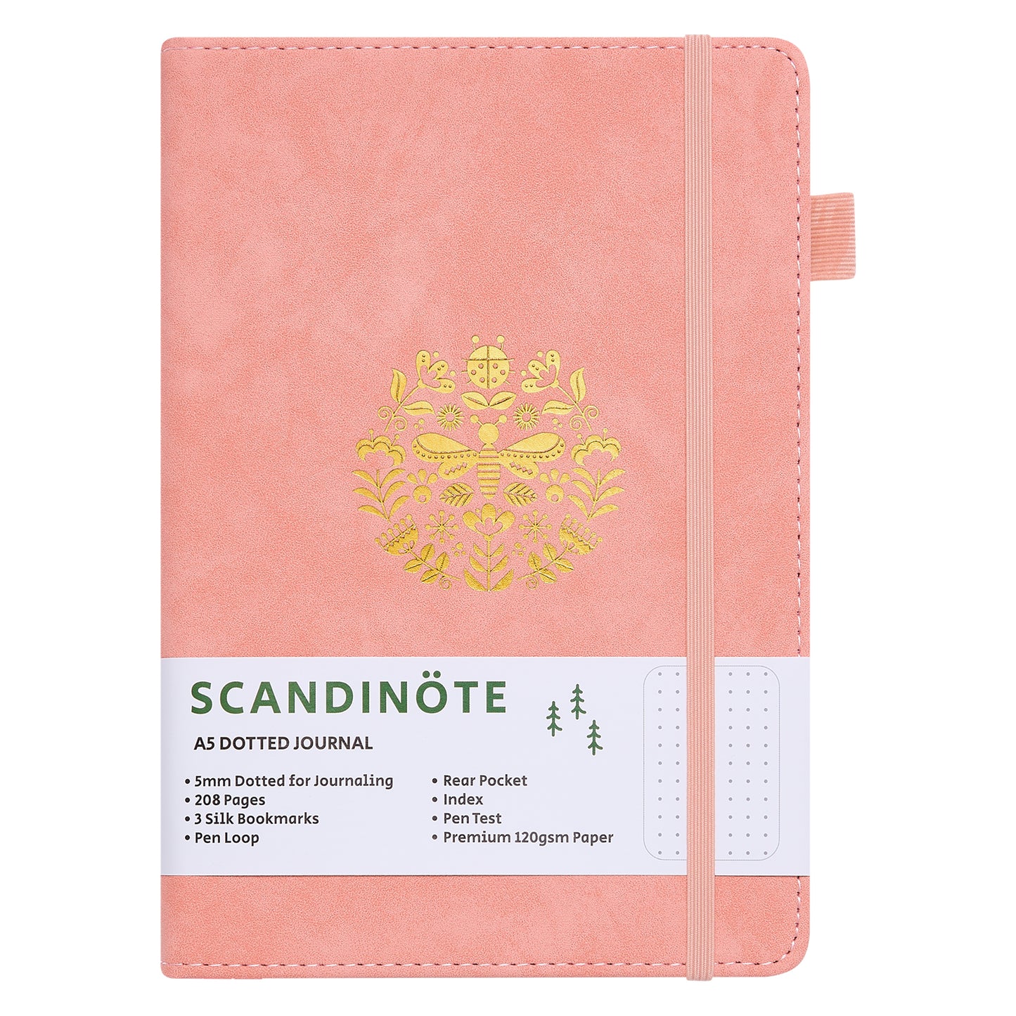 Scandinote A5 Bullet Dotted Journal - Pink